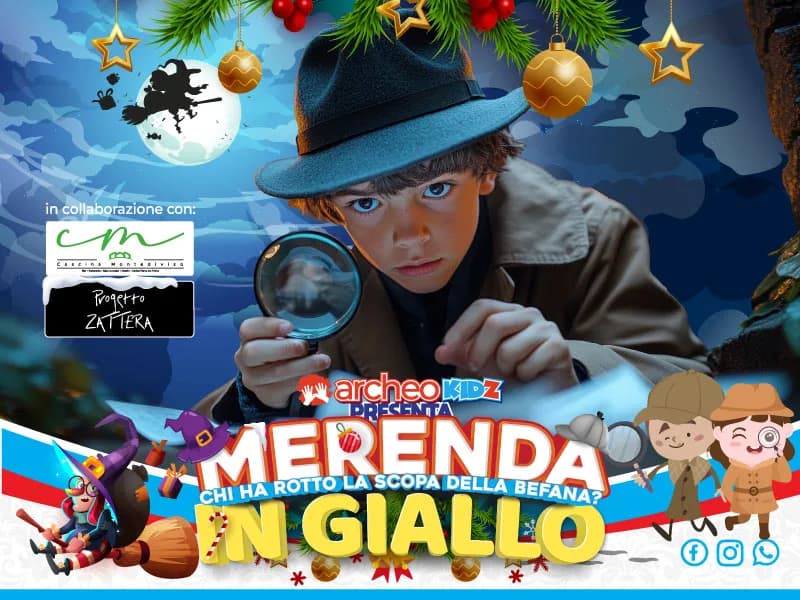 Locandina: Merenda in Giallo - Chi ha rotto la scopa della Befana?