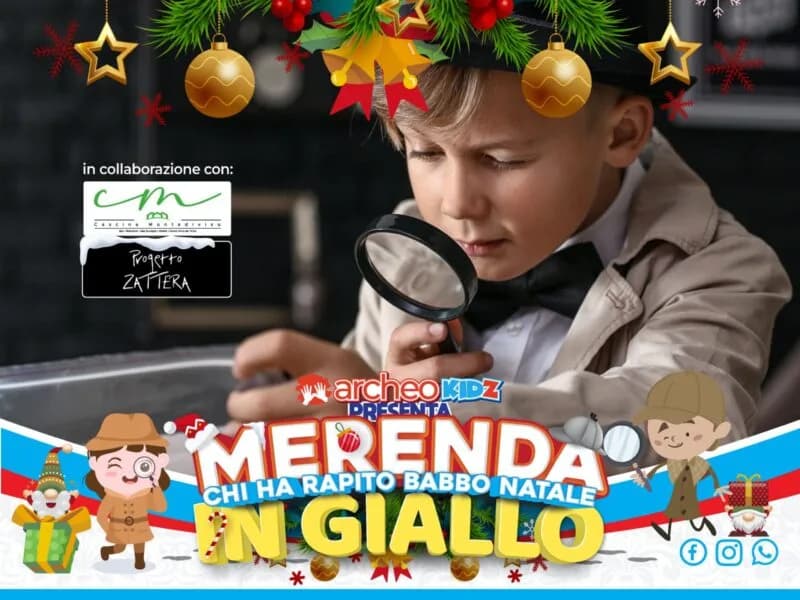 Locandina: Merenda in Giallo - Chi ha rapito Babbo Natale?