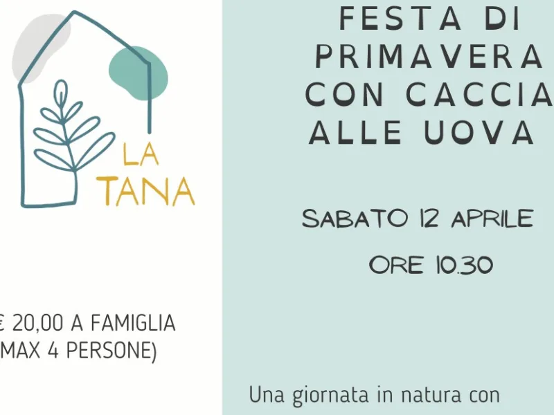 Locandina: Festa di primavera con caccia alle uova