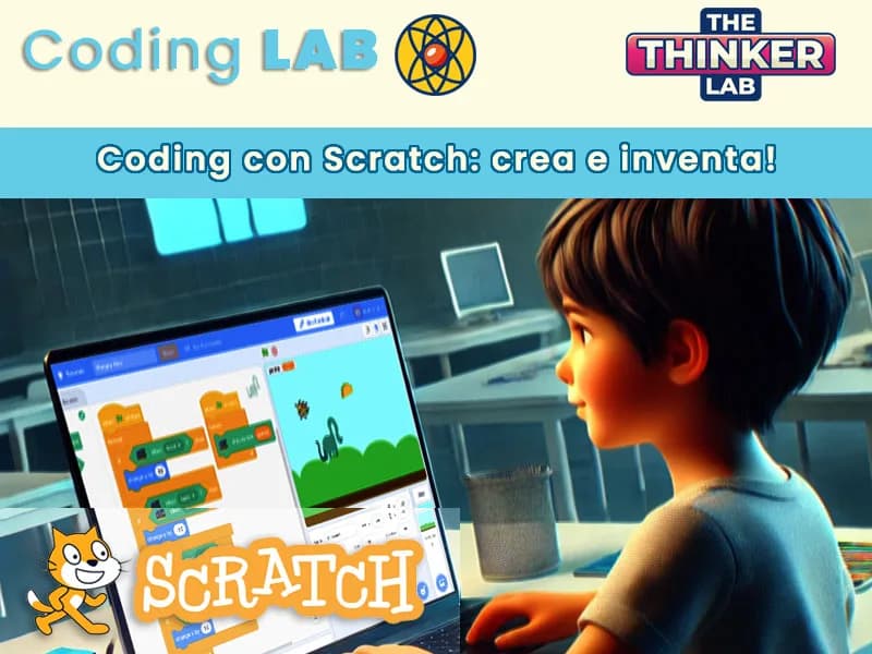 Locandina: Coding con Scratch || The Thinker Lab, Varese