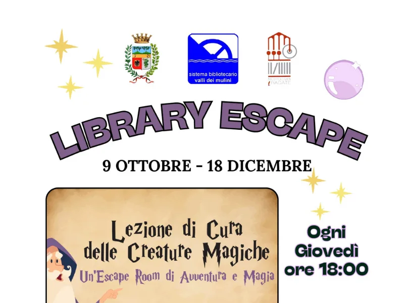 Locandina: Escape Library || Biblioteca di tradate