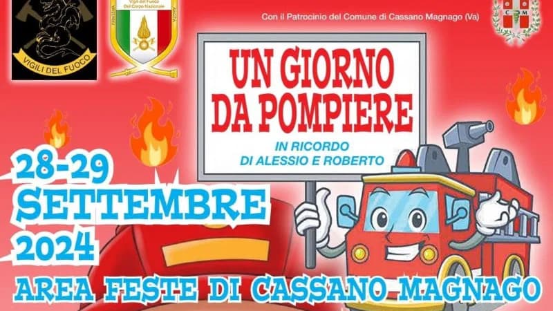 Locandina: Un giorno da Pompiere in ricordo di Alessio e Roberto