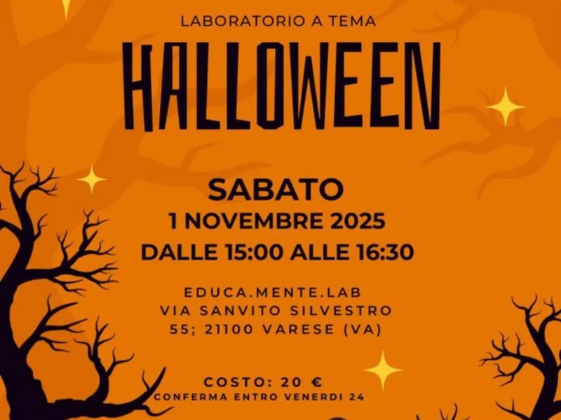 Locandina: Laboratorio a tema Halloween || Educa.Mente.Lab, Varese